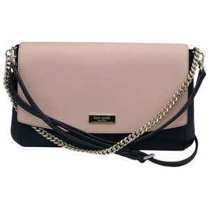 Kate Spade Laurel Way Greer Pink Black Cream Camel-leather Cross Body Bag